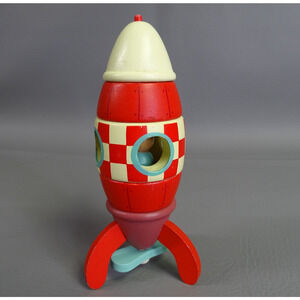 Janod My First Wooden Small Magnetic Rocket Stacking Toy